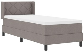 Boxspring ágy matraccal taupe színben, 80x200 cm szövet