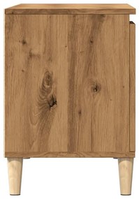 kézműves tölgy színű szerelt fa TV-szekrény 102x35x50 cm