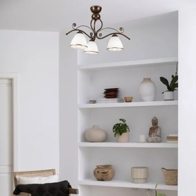 Felületre szerelhető csillár  RETRO 3xE27/60W/230V bronz patina