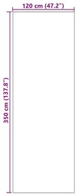 Ajtószőnyeg Narancs és Fekete 120 x 350 cm Poliamid és PVC