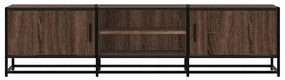 barna tölgy színű szerelt fa és fém TV-szekrény 160x35x41 cm