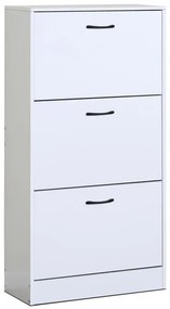 Cipőtartó (cipősszekrény), MDF, fehér, ABO-G1016 WT
