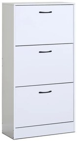 Cipőtartó (cipősszekrény), MDF, fehér, WT
