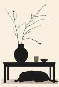 Poszter 61x90,5cm Pihenj Psino