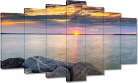 Képek 140x80 Sziklák Tenger Naplemente