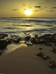 Poszter 30x40cm Naplemente a Palmachim strandon, Assaf Frank