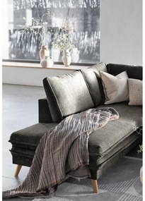 Sötétszürke kinyitható sarokkanapé (bal oldali) Charming Charlie – Miuform