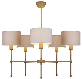 MADELA rúddal szerelt csillár 5xE14/40W/230V fehér/bézs