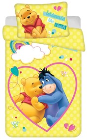 Disney Micimackó Smile gyerek, ovis ágyneműhuzat 100×135 cm, 40×60 cm
