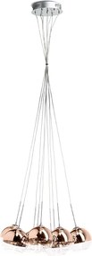 RENDL ASTRAL závěsná měděné sklo/čiré sklo 230V/12V G4 10x20W