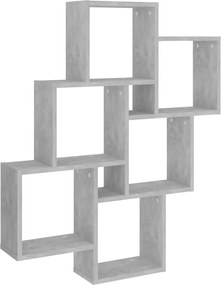 vidaXL betonszürke szerelt fa négyszögű fali polc 78 x 15 x 93 cm