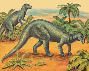 Illusztráció Two Tyrannosaurus Rex, CSA-Printstock