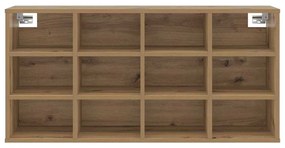 Cipőszekrény polcokkal kézműves tölgy 103x30x51 cm Faanyag