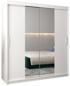 Ruhásszekrény 180 cm Toki 1 (matt fekete + matt fehér). 1064915