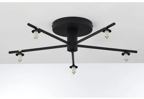 Jupiter 2048 - Felületre szerelhető csillár PRATO 5xG9/14W/230V fekete/füstszürke