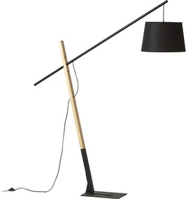 RENDL DANTE állólámpa fekete fa 230V LED E27 15W