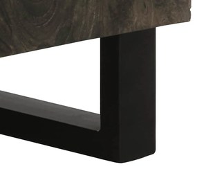 komód fekete 90x33x75 cm tömör fa mangó