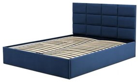 TORES kárpitozott ágy matrac nélkül, mérete 140x200 cm Tengerész kék