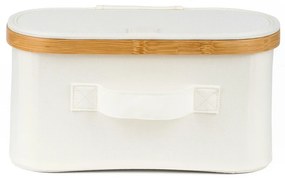 G21 tárolódoboz 30 x 15 x 15 cm, bambusz, fedéllel, bézs