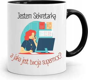 Bögre Fekete Ajándék Titkárnőnek Vagyok nyomott mintával