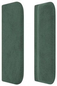 sötétzöld bársony fejtámla 83x16x78/88 cm