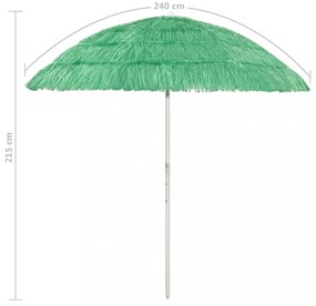 zöld hawaii stílusú strandnapernyő 240 cm
