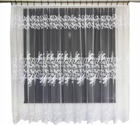 Mg Függöny jacquard 1608 Fehér 290X180 kész szalaggal