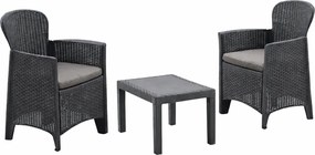 Kerti garnitúra AKITA, 3 részes, antracit színben I.P.A.E-Progarden