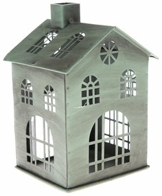 Rustik House fém gyertyatartó, 10,5 x 15 x 10 cm