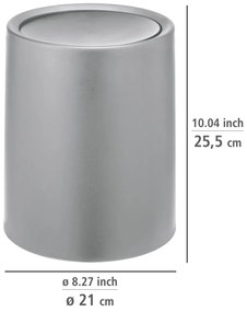 Szürke műanyag szemetes 6 l Atri – Wenko