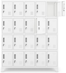 Fémöltözőszekrény ROBERT 1360 x 1720 x 450 mm, fehér