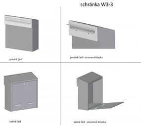 W3 - 3 postaláda réz antik, Réz antik