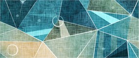 Kép - Türkiz absztrakció (120x50 cm)