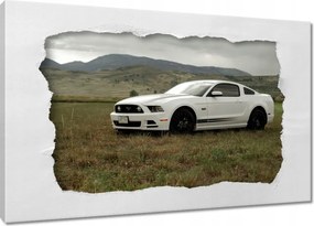 Vászonkép 60x40 Fehér Ford Mustang