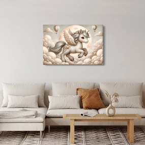 Kép - Egyszarvú a felhőkben (90x60 cm)