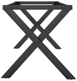 acél dohányzóasztallábak X-alakú vázzal 90 x 30 x 43 cm