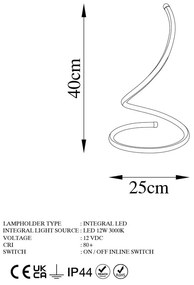 Aranyszínű LED asztali lámpa (magasság 40 cm) Yay – Opviq lights