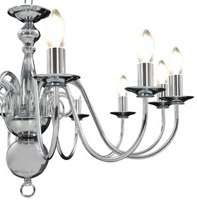 ezüstszínű csillár 12 db E14 izzófoglalattal