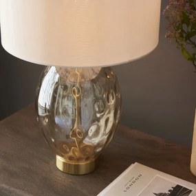 Endon 101150 - Fényerőszabályozható asztali lámpa ERIN 1xE27/10W/230V fehér/füstszínű bézs