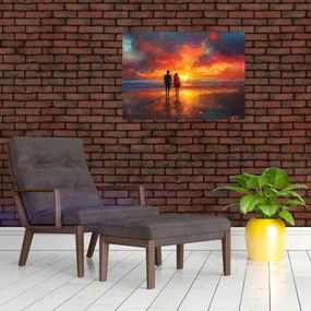 Kép - Séta a tengerparton (70x50 cm)