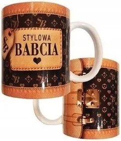 Bögre Stílusos Nagymama Fekete Nagymama Nap