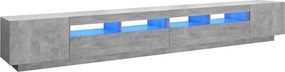 vidaXL betonszürke TV-szekrény LED-lámpákkal 300 x 35 x 40 cm
