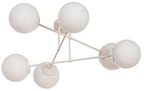 MOON felületre szerelhető csillár 6xE27/15W/230V krémszínű