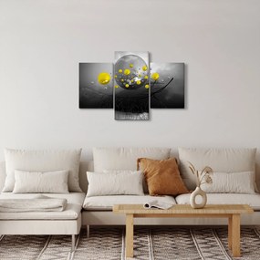 Kép- sárga absztrakt gömbök (90x60 cm)