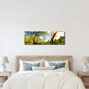 Kép egy tavaszi rétről (órával) (90x30 cm)