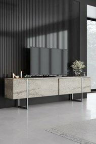 Luxe Travertine and Silver TV-állvány