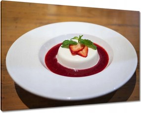 Vászonkép 100x70 Desszert eperrel