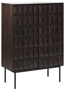 Sötétbarna szekrény 90x130 cm Latina – Unique Furniture