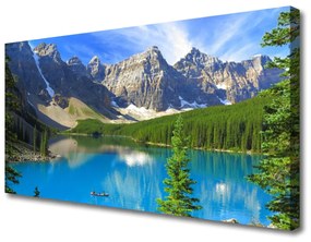 Vászonkép Lake Forest Hegyi táj 120x60 cm