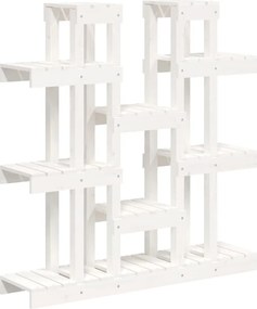 vidaXL fehér tömör fenyőfa növénytartó 104,5 x 25 x 109,5 cm